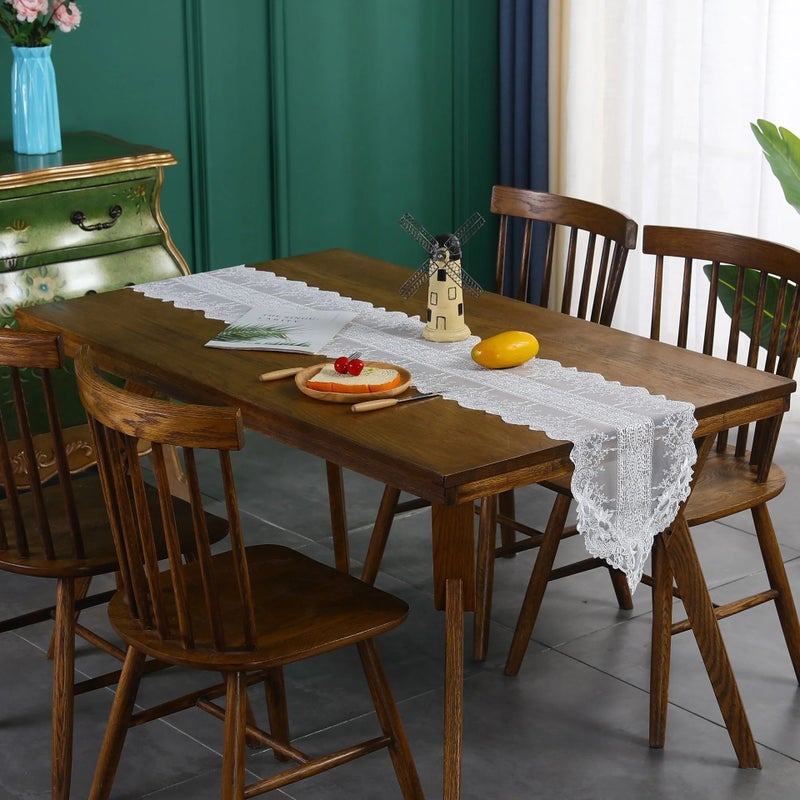 Bluejw French Style High-End Lace Woven Table Runner Light Luxury Long Tablecloth Cover for Coffee Dining Tables Cross-Border - Image 2